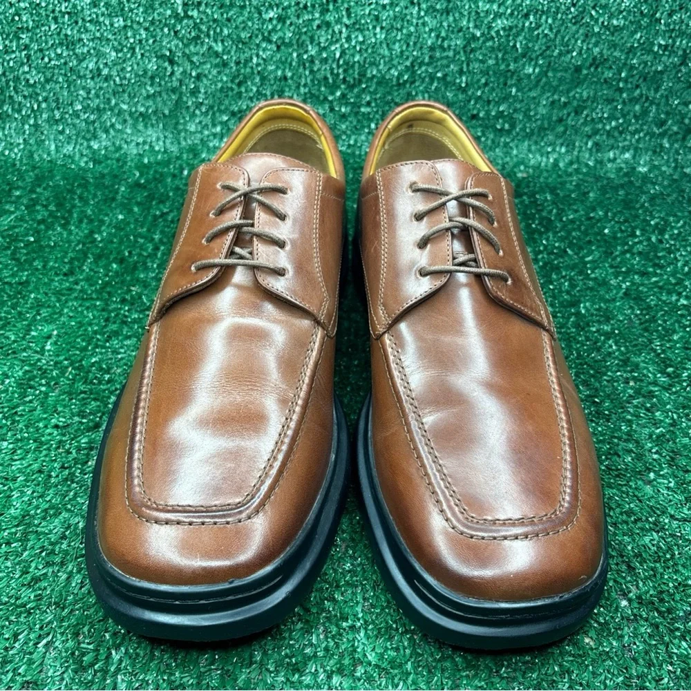 Cole‎ Haan Air Brennan Brown Leather Air Dress Sneakers Mens Size 10.5 M - EUC